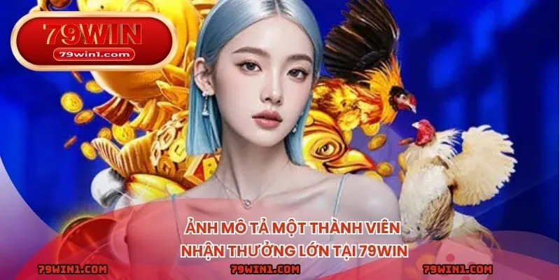 Ảnh mô tả một thành viên nhận thưởng lớn tại 79WIN.